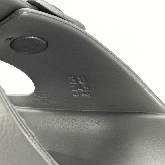 Birkenstock Arizona EVA Slide Sandals Women's Size 38 Gray Silver Double Strap - Picture 9 of 10